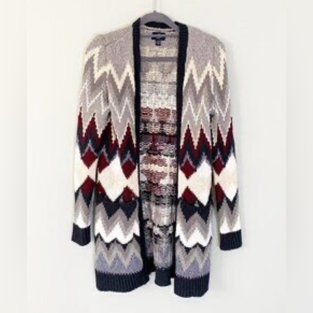 American Eagle Chevron Patterned Open Front Cardi… - image 1
